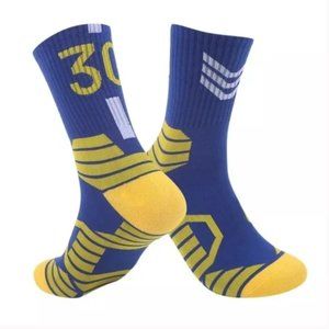 NEW #30 STEPHEN CURRY Socks Golden State Warriors Socks NBA Basketball Socks